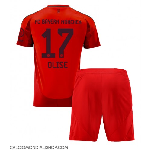 Maglie da calcio Bayern Munich Michael Olise #17 Prima Maglia Bambino 2024-25 Manica Corta (+ Pantaloni corti)